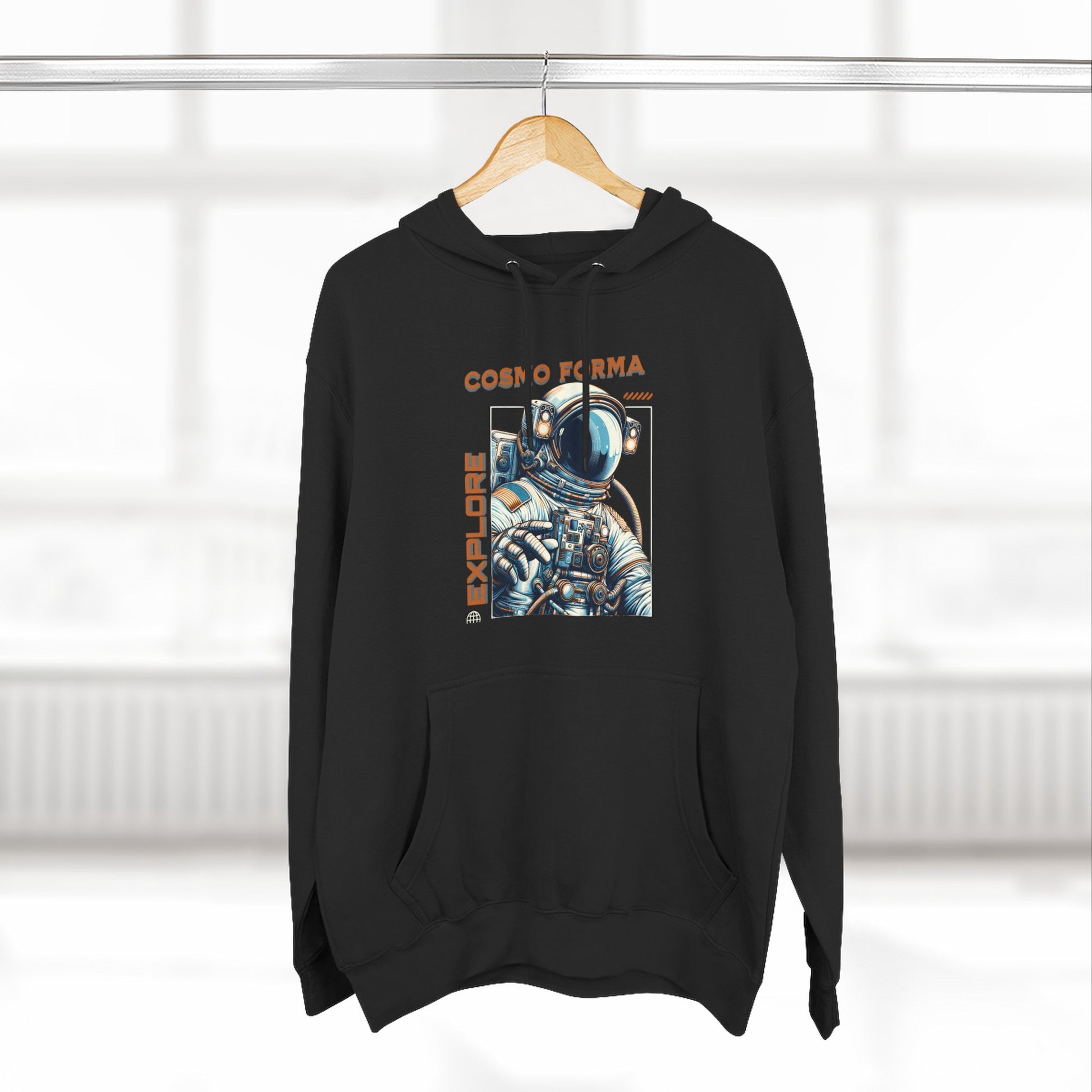 Cosmic Explorer Hoodie, Astronaut Fleece Hoodie, Space Adventure Sweatshirt, Gift for Space Lovers, Science Fiction Apparel
