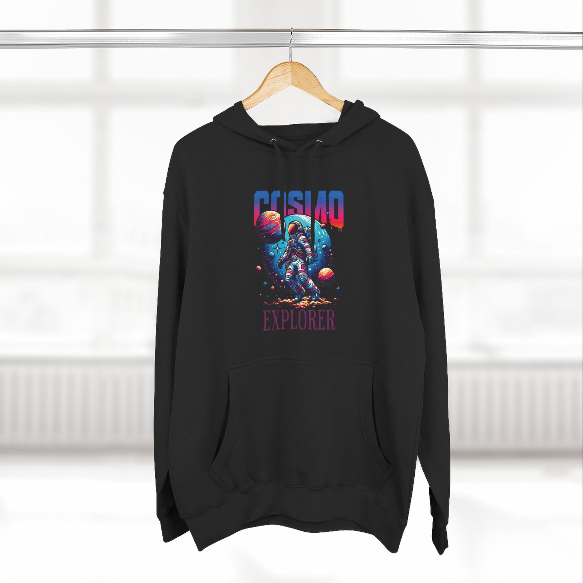 Cosmic Explorer Fleece Hoodie | Space-Themed Hoodie, Gift for Astronaut Lovers, Stargazer Apparel, Cozy Sweatshirt, Unique Hoodie Design