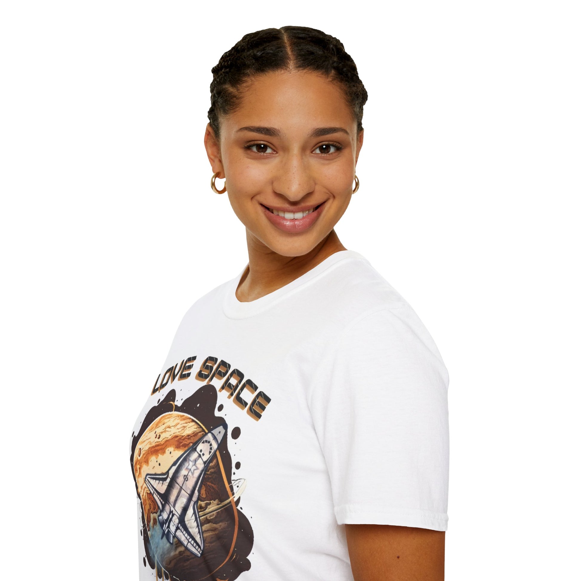 Space Lover Unisex Softstyle T-Shirt, Cosmic Tee, Galaxy Shirt, Sci-Fi Apparel, Astronaut Gift, Outer Space Clothing