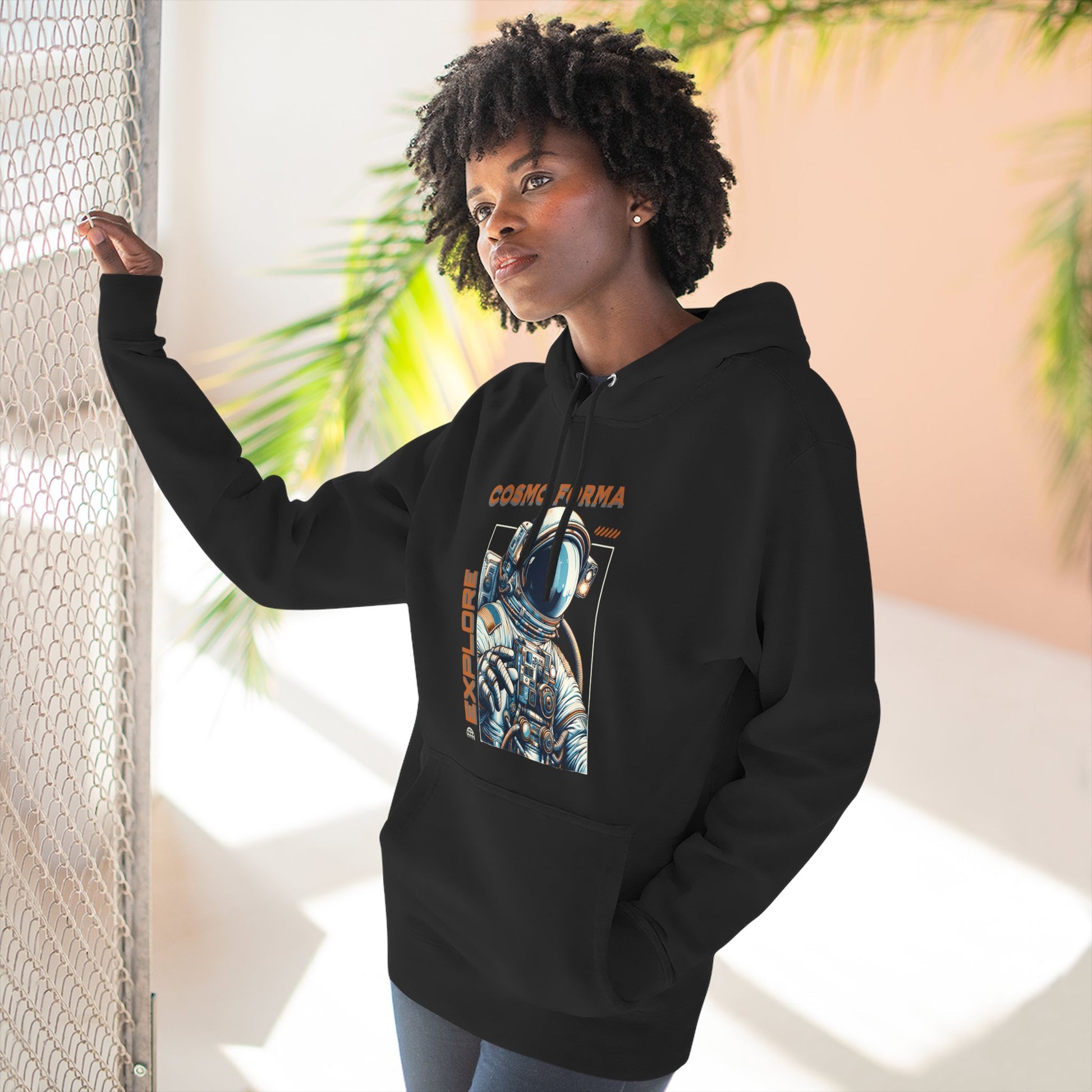 Cosmic Explorer Hoodie, Astronaut Fleece Hoodie, Space Adventure Sweatshirt, Gift for Space Lovers, Science Fiction Apparel