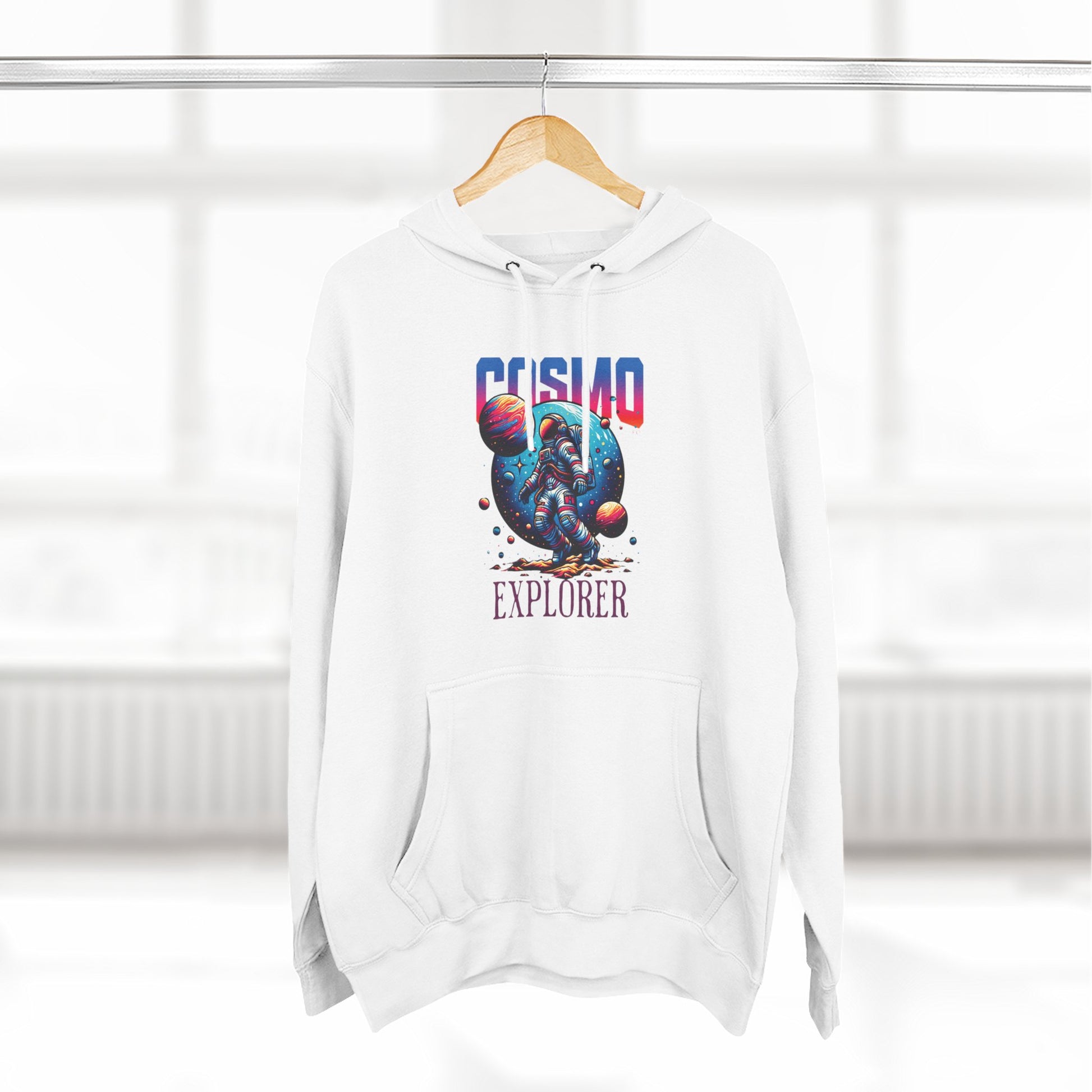 Cosmic Explorer Fleece Hoodie | Space-Themed Hoodie, Gift for Astronaut Lovers, Stargazer Apparel, Cozy Sweatshirt, Unique Hoodie Design
