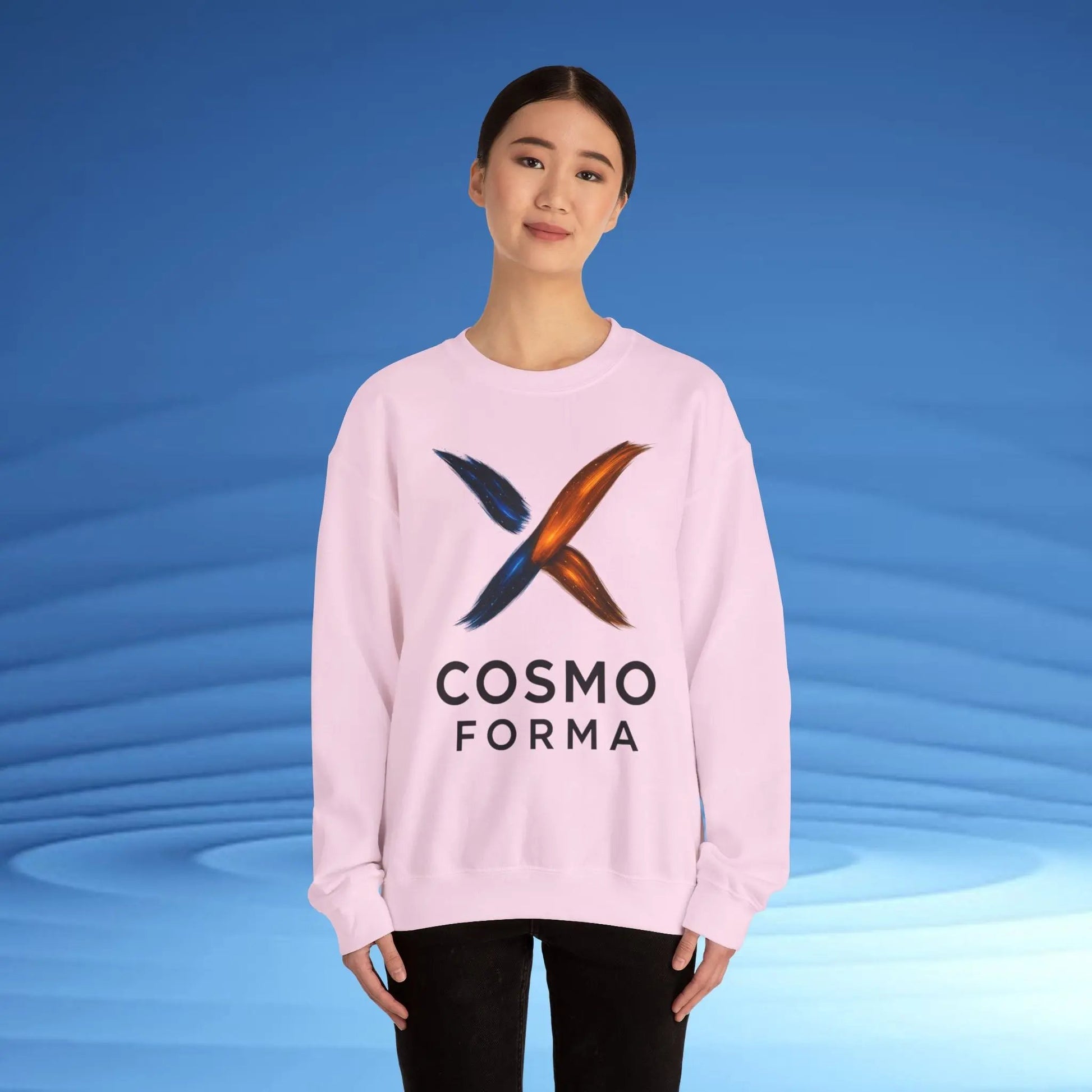 Cosmo Forma Unisex Crewneck Sweatshirt  | Minimal Streetwear Sweatshirt | Modern Space-Inspired Design Printify