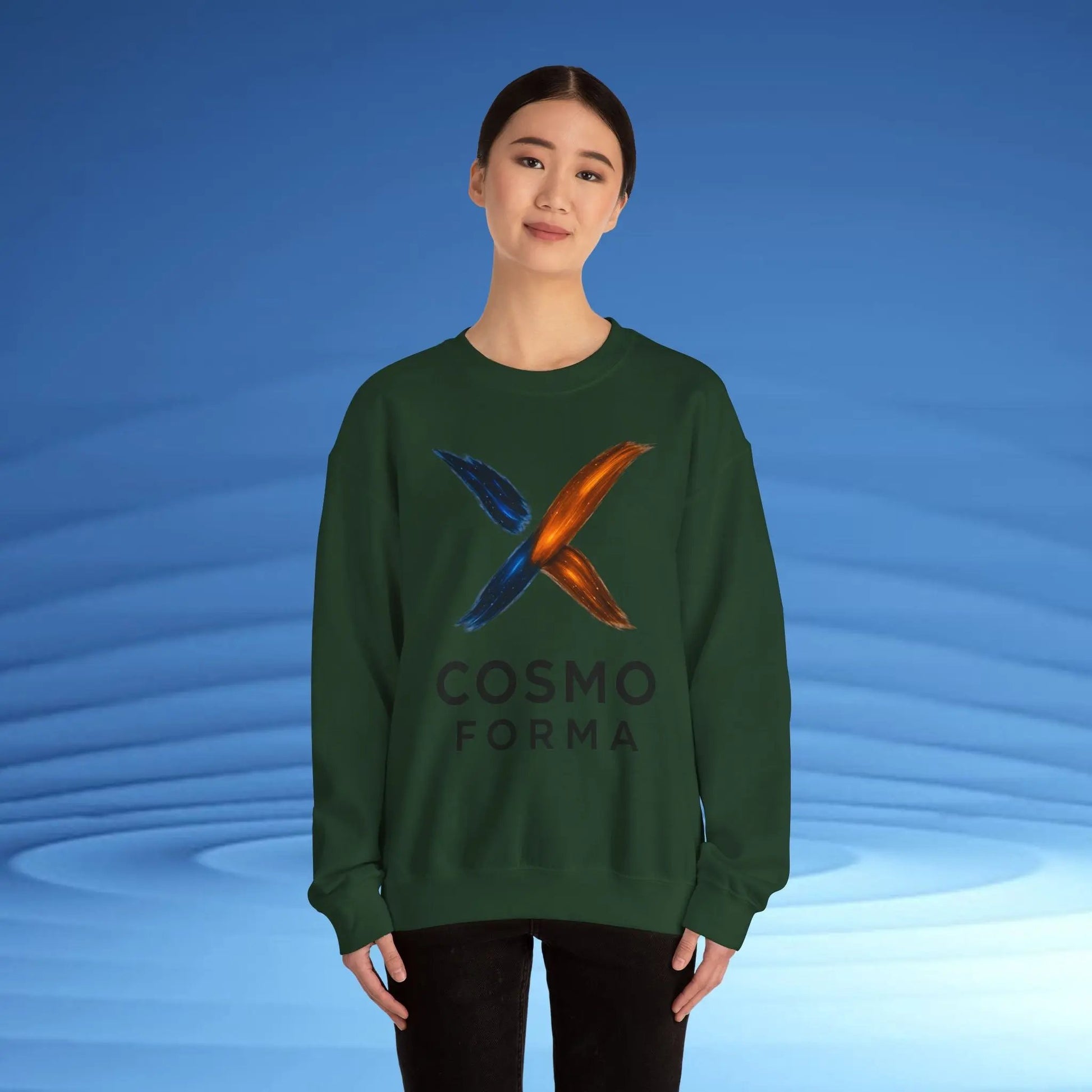 Cosmo Forma Unisex Crewneck Sweatshirt  | Minimal Streetwear Sweatshirt | Modern Space-Inspired Design Printify