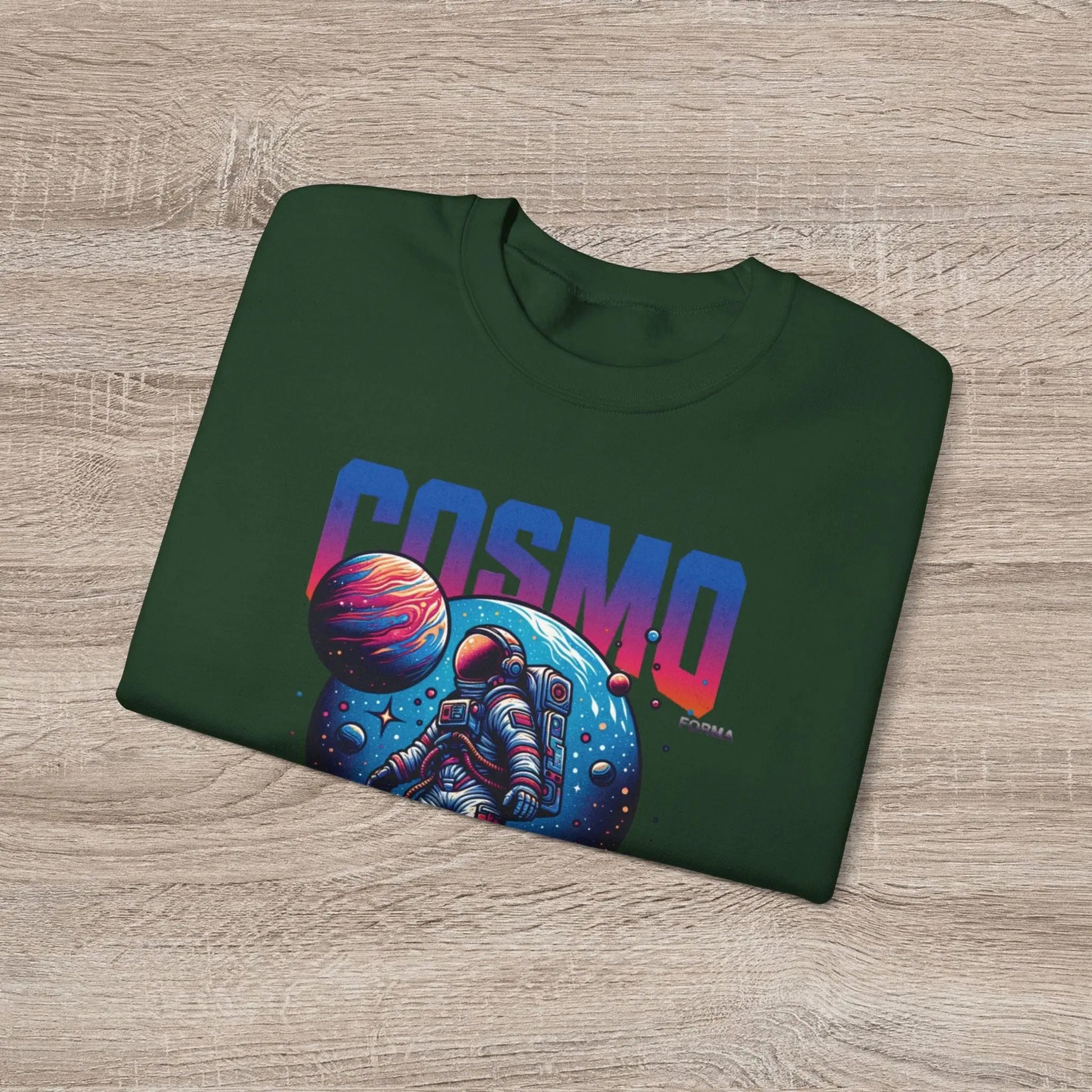 Cosmo Explorer Sweatshirt | Astronaut Graphic Crewneck by Cosmo Forma Printify