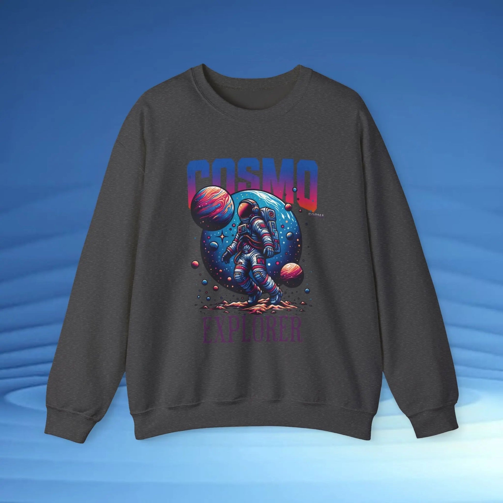 Cosmo Explorer Sweatshirt | Astronaut Graphic Crewneck by Cosmo Forma Printify