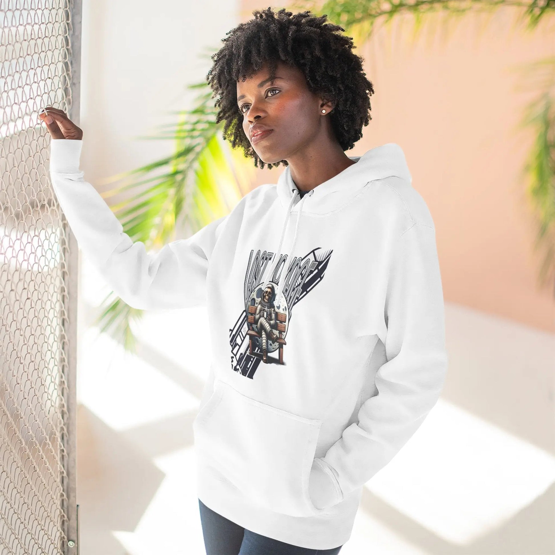 Last Voyage Fleece Hoodie | Vintage Astronaut Graphic Pullover by Cosmo Forma Printify