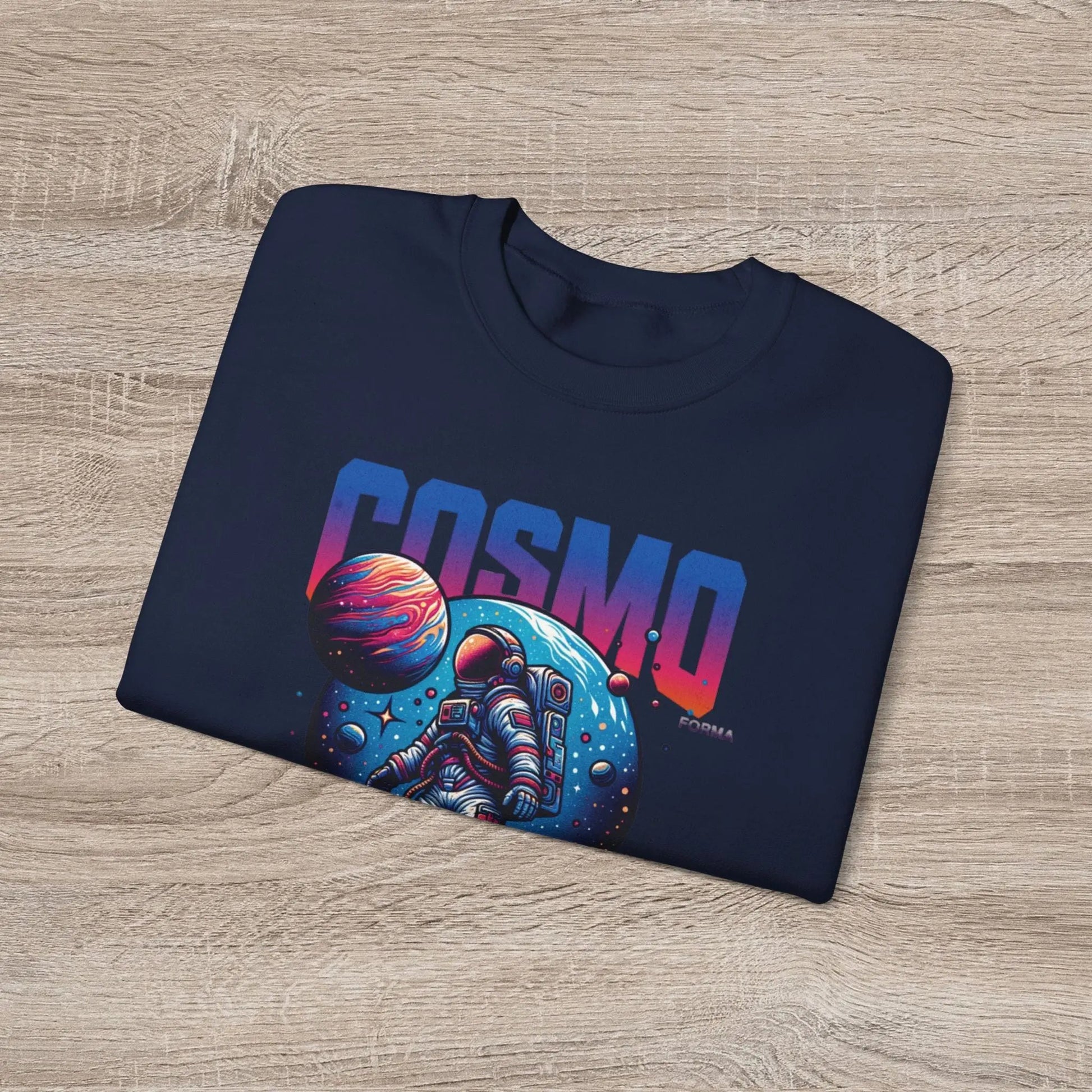 Cosmo Explorer Sweatshirt | Astronaut Graphic Crewneck by Cosmo Forma Printify