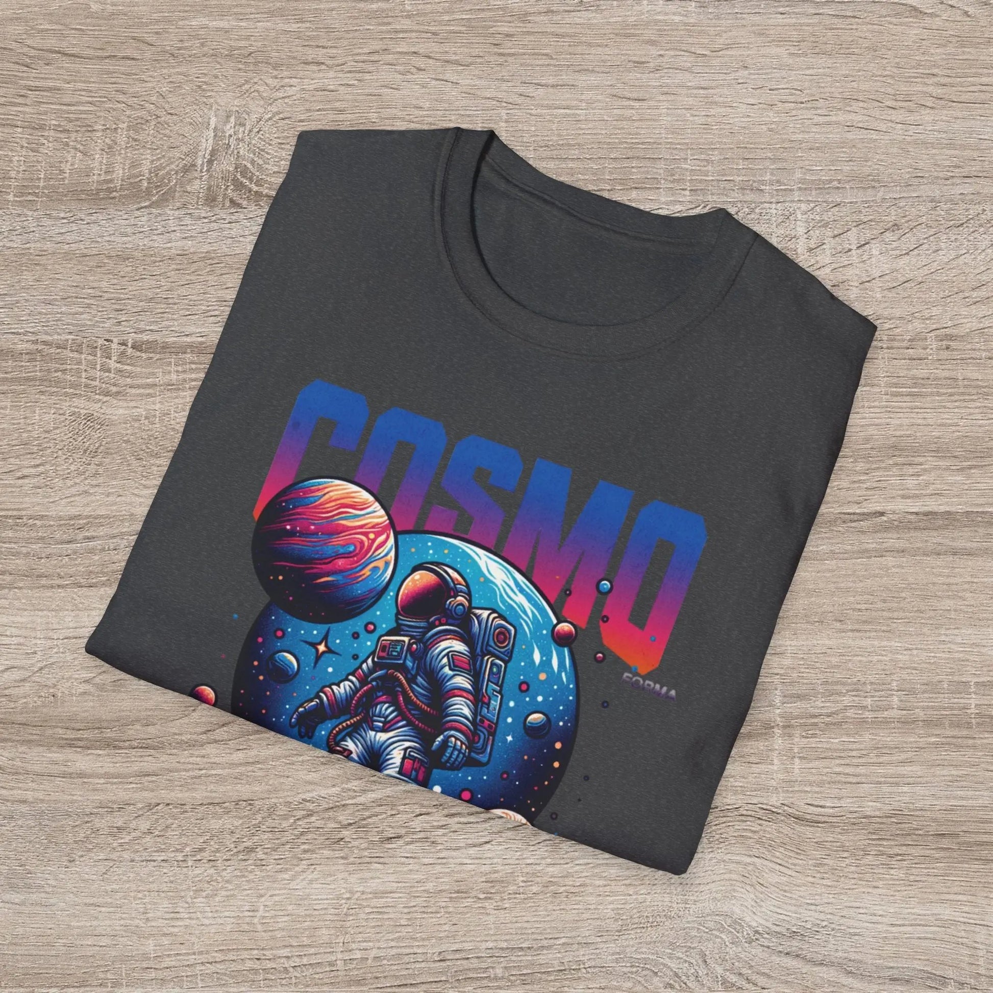Cosmo Explorer Unisex T-Shirt | Space Graphic Tee | Retro Astronaut Streetwear by CosmoForma Printify