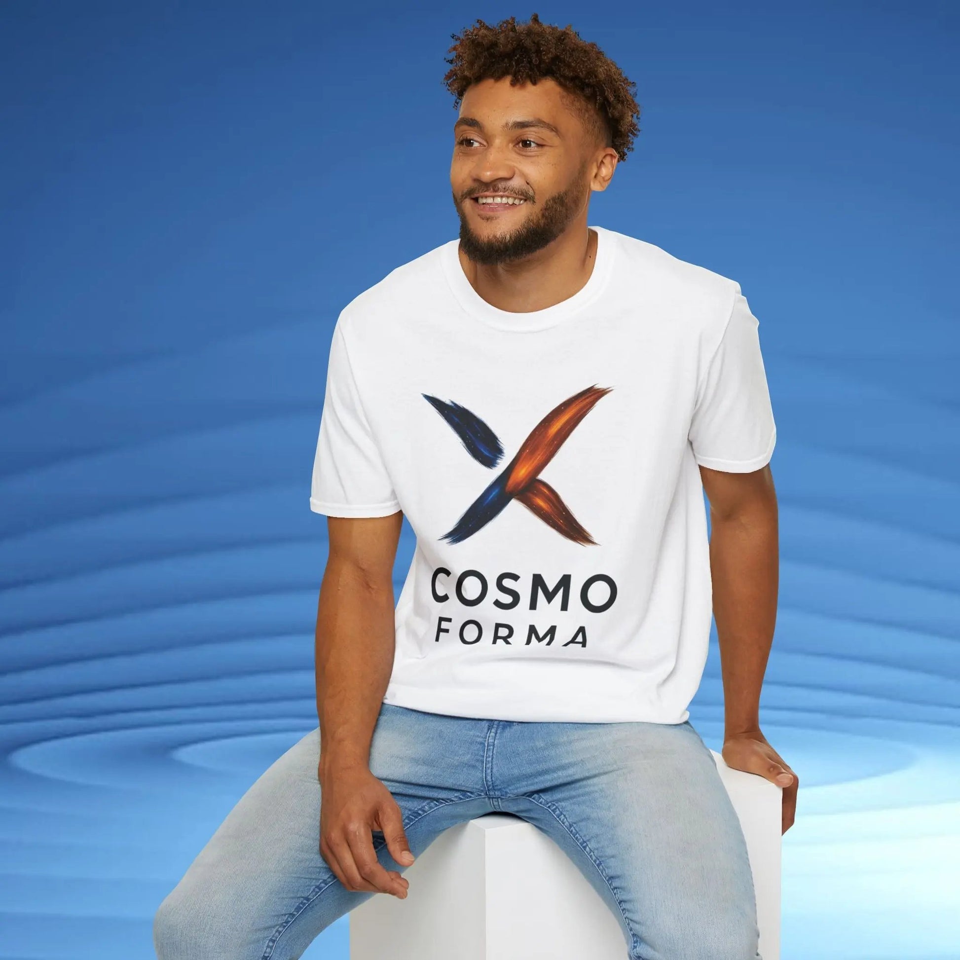Cosmo Forma Unisex Softstyle T-Shirt | Minimal Streetwear Tee | Modern Space-Inspired Design Printify