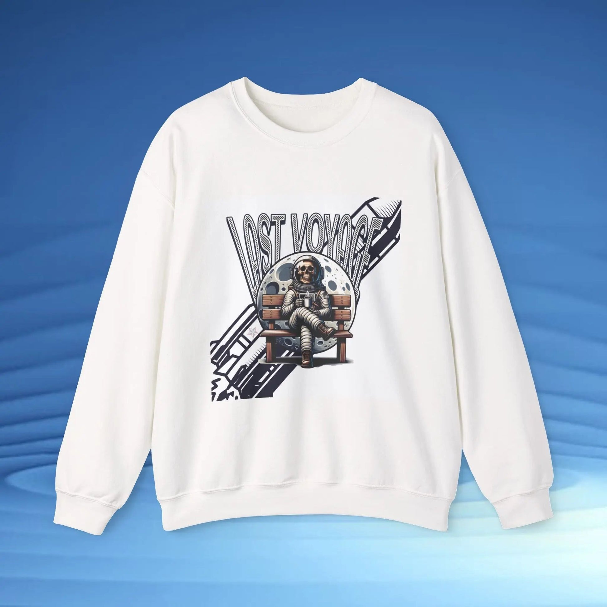 Last Voyage Vintage-Inspired Graphic Sweatshirt | Retro Space Crewneck by Cosmo Forma Printify