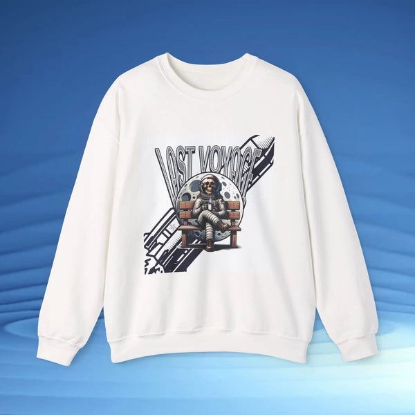 Last Voyage Vintage-Inspired Graphic Sweatshirt | Retro Space Crewneck by Cosmo Forma Printify
