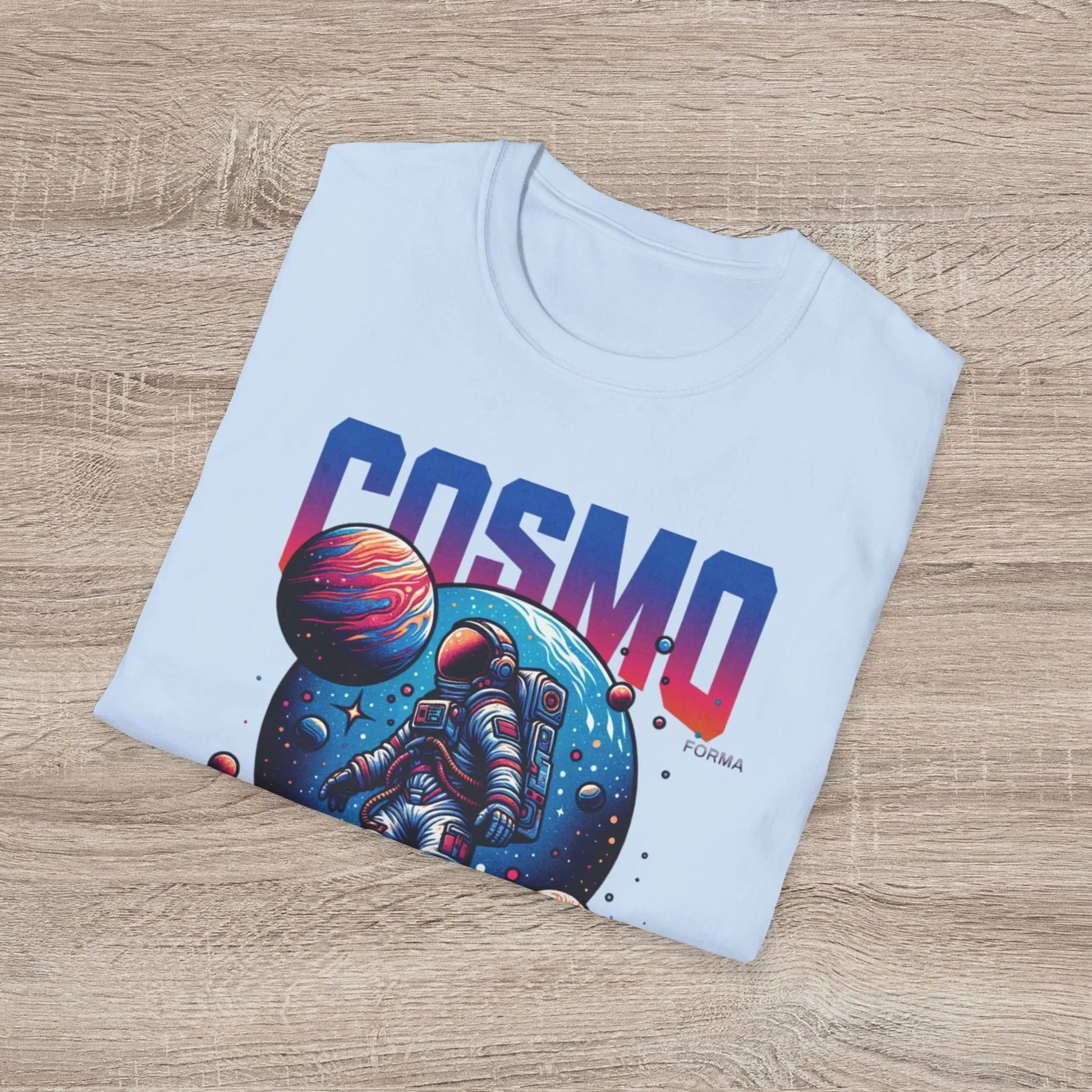 Cosmo Explorer Unisex T-Shirt | Space Graphic Tee | Retro Astronaut Streetwear by CosmoForma Printify