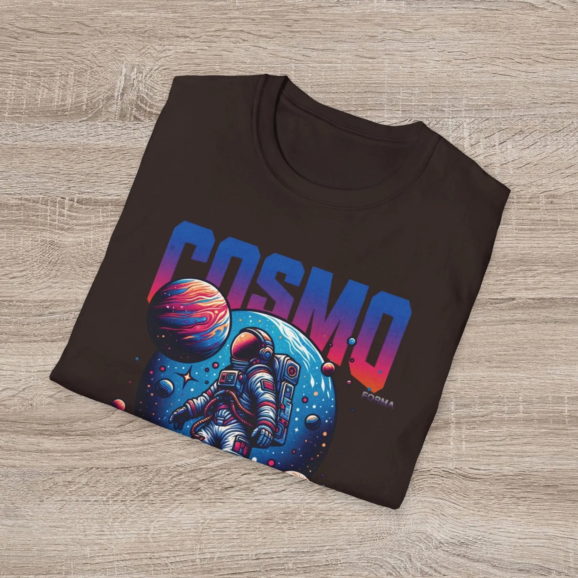 Cosmo Explorer Unisex T-Shirt | Space Graphic Tee | Retro Astronaut Streetwear by CosmoForma Printify