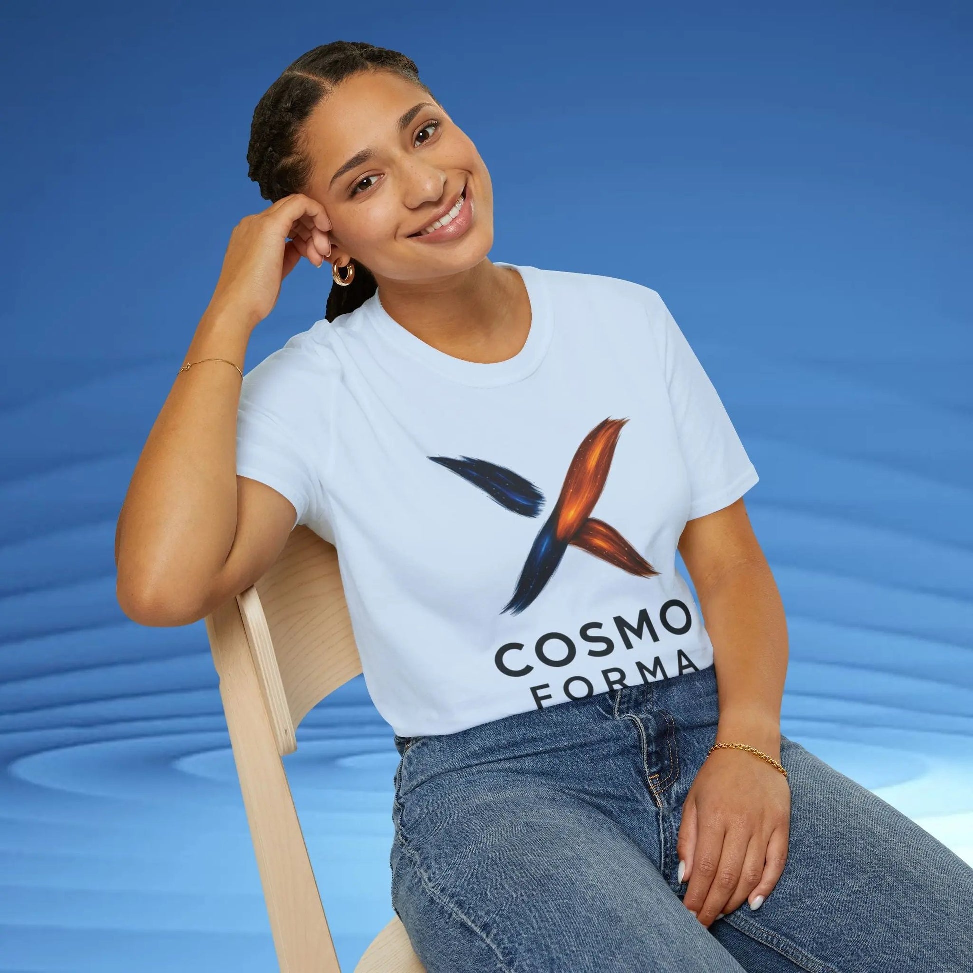 Cosmo Forma Unisex Softstyle T-Shirt | Minimal Streetwear Tee | Modern Space-Inspired Design Printify