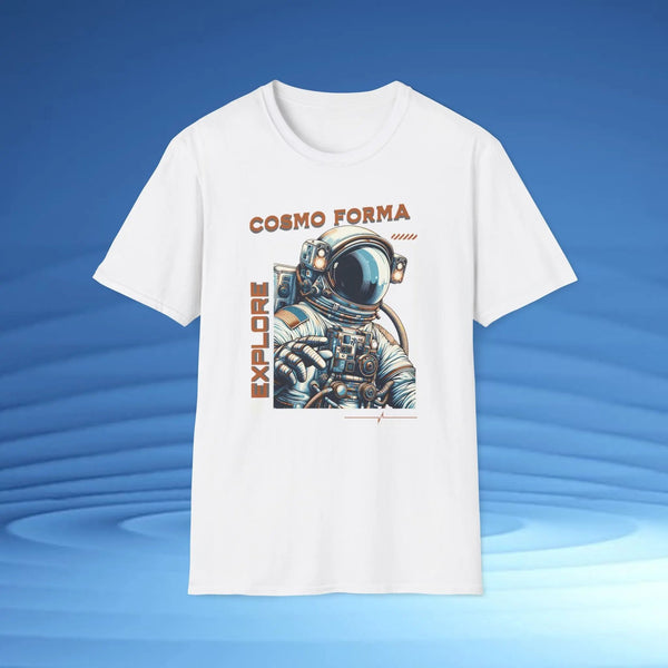Astronaut Adventure Unisex Softstyle T-Shirt | Space Explorer Graphic Pullover by Cosmo Forma Printify