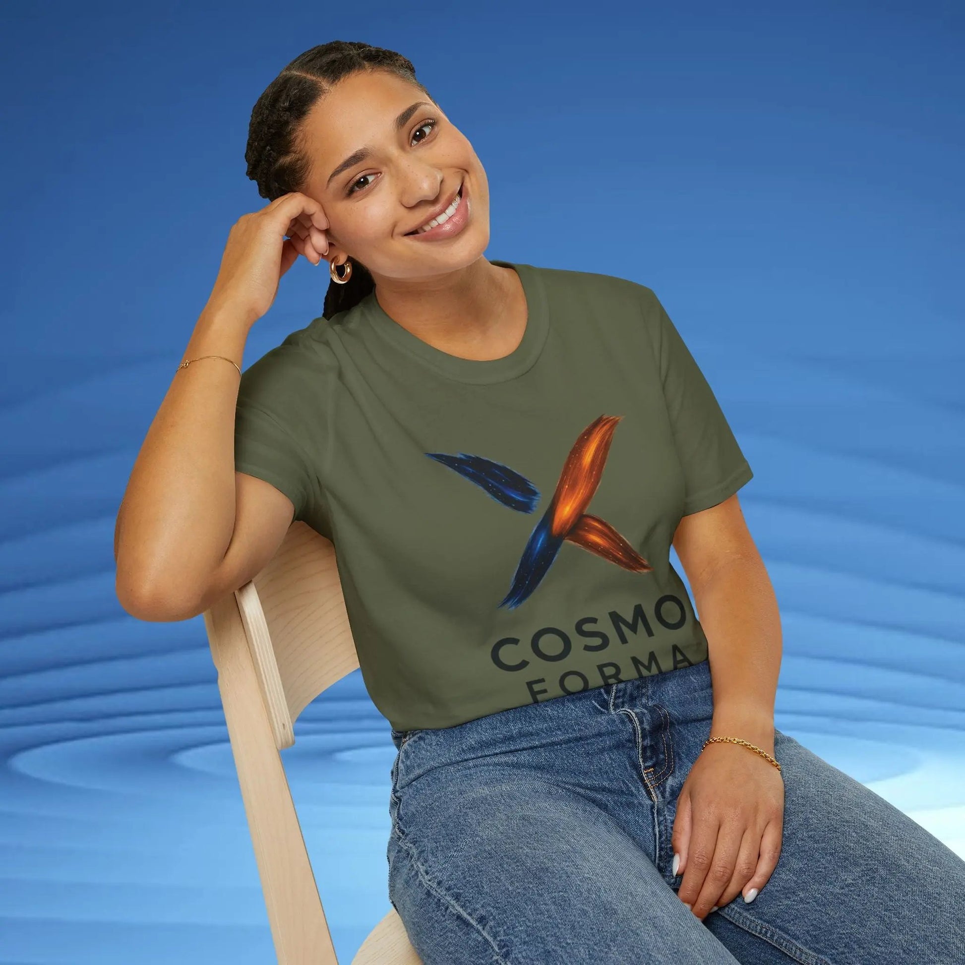 Cosmo Forma Unisex Softstyle T-Shirt | Minimal Streetwear Tee | Modern Space-Inspired Design Printify