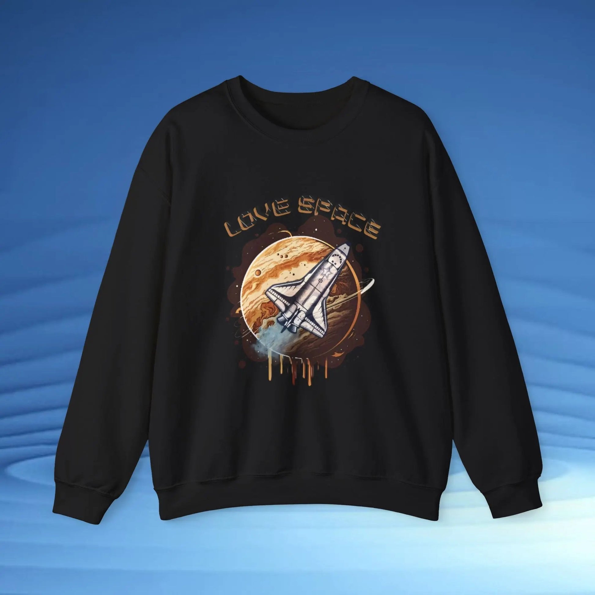 Space Lover Sweatshirt | Retro Space Shuttle Crewneck by Cosmo Forma Printify