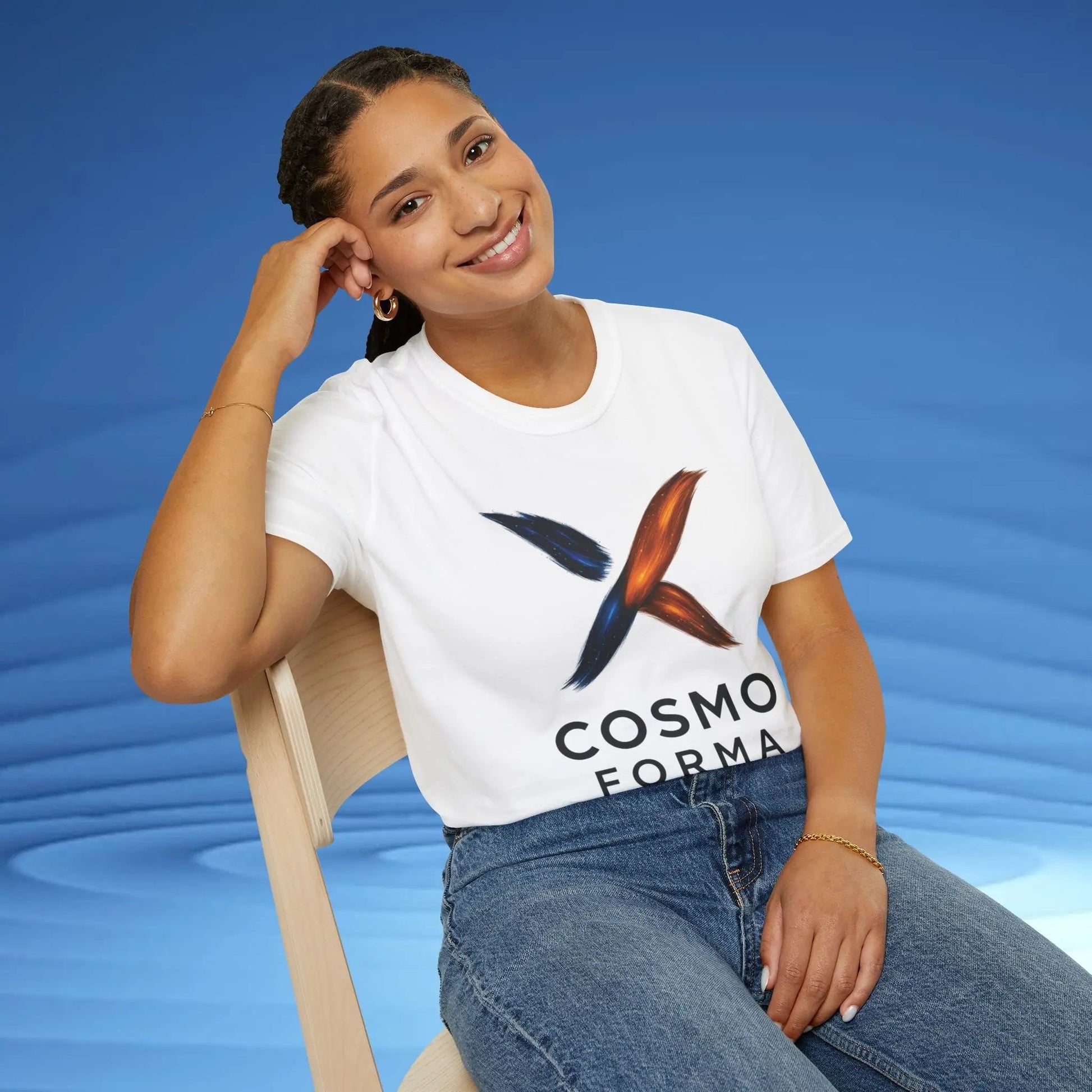 Cosmo Forma Unisex Softstyle T-Shirt | Minimal Streetwear Tee | Modern Space-Inspired Design Printify