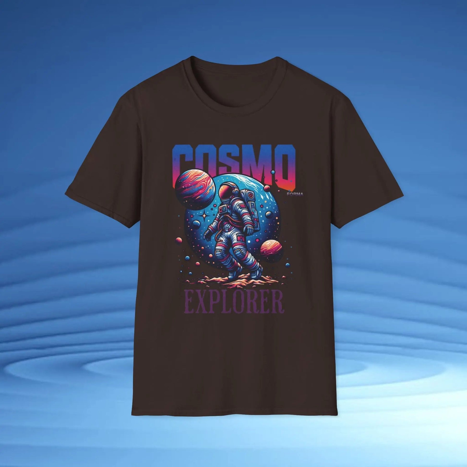 Cosmo Explorer Unisex T-Shirt | Space Graphic Tee | Retro Astronaut Streetwear by CosmoForma Printify