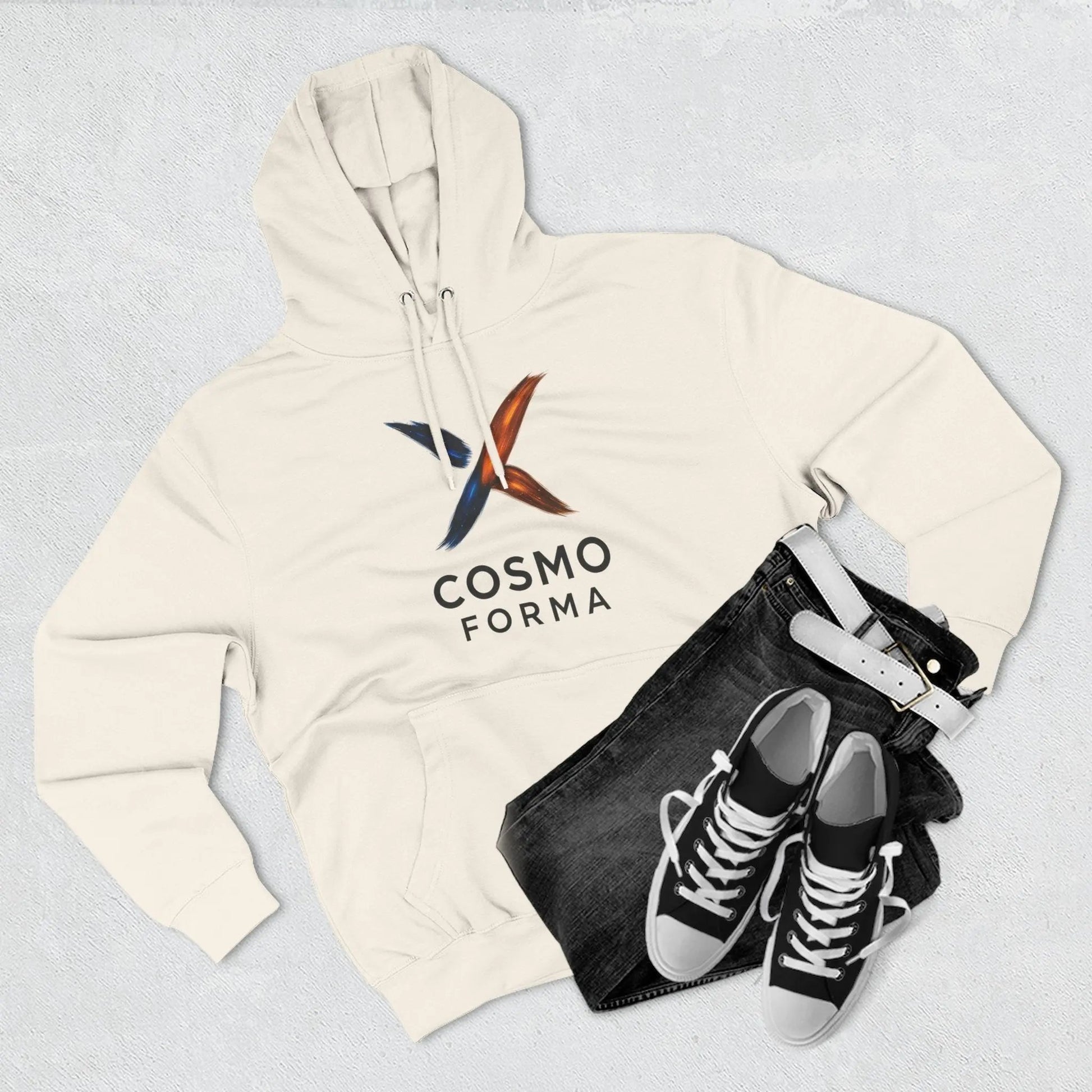 Cosmo Forma Hoodie | Minimal Streetwear hoodie| Modern Space-Inspired Design Printify