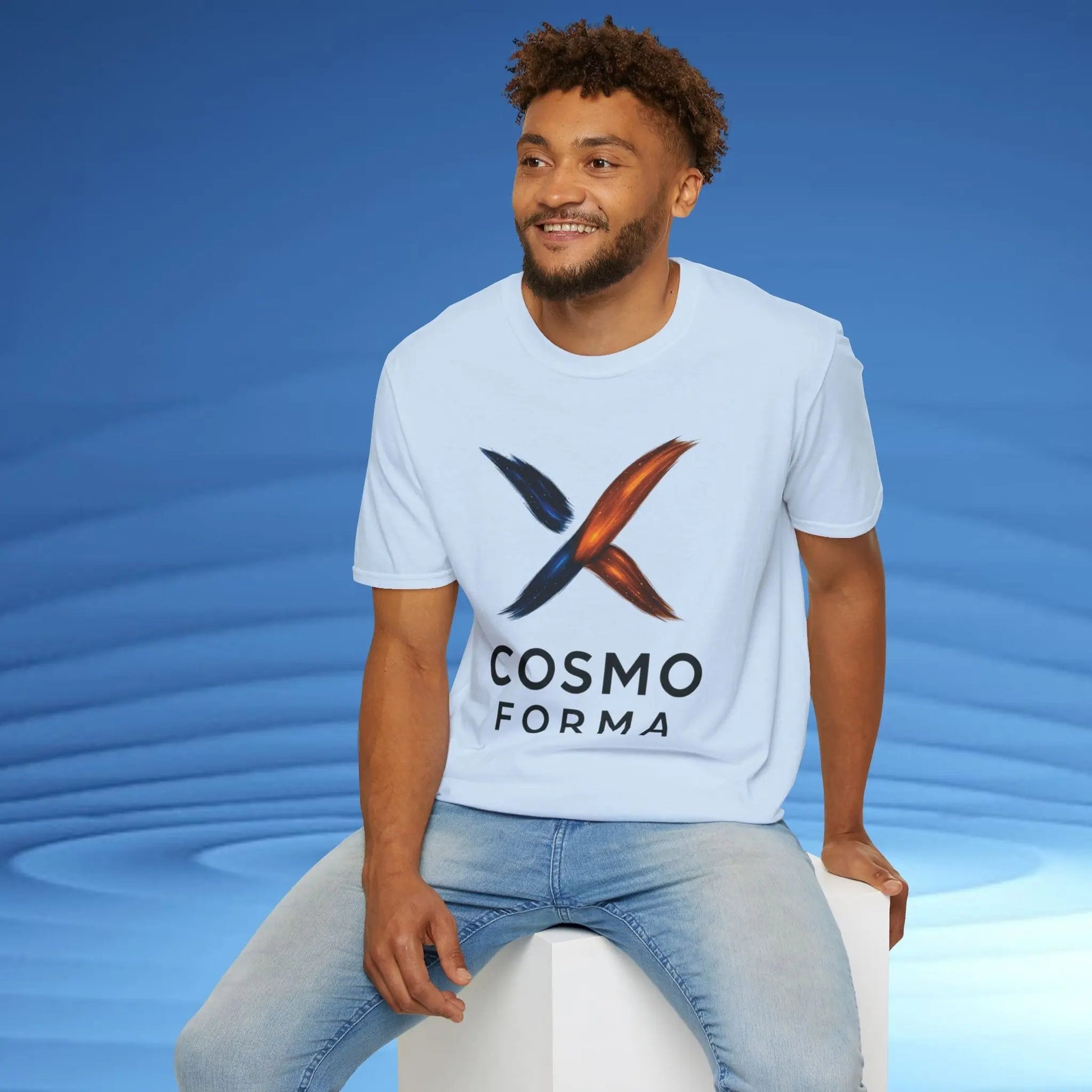Cosmo Forma Unisex Softstyle T-Shirt | Minimal Streetwear Tee | Modern Space-Inspired Design Printify