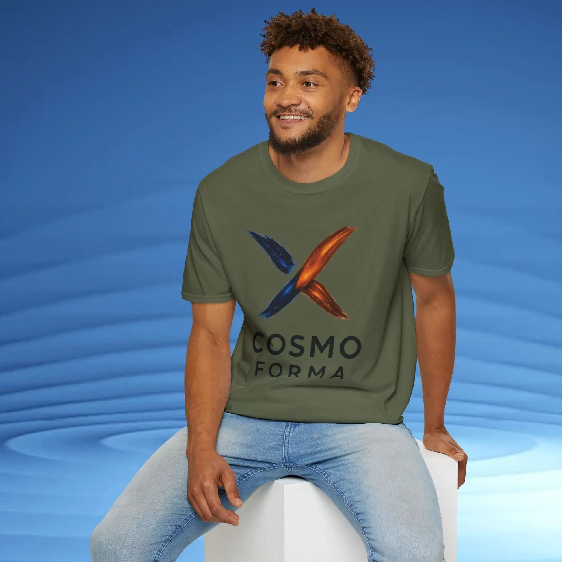 Cosmo Forma Unisex Softstyle T-Shirt | Minimal Streetwear Tee | Modern Space-Inspired Design Printify