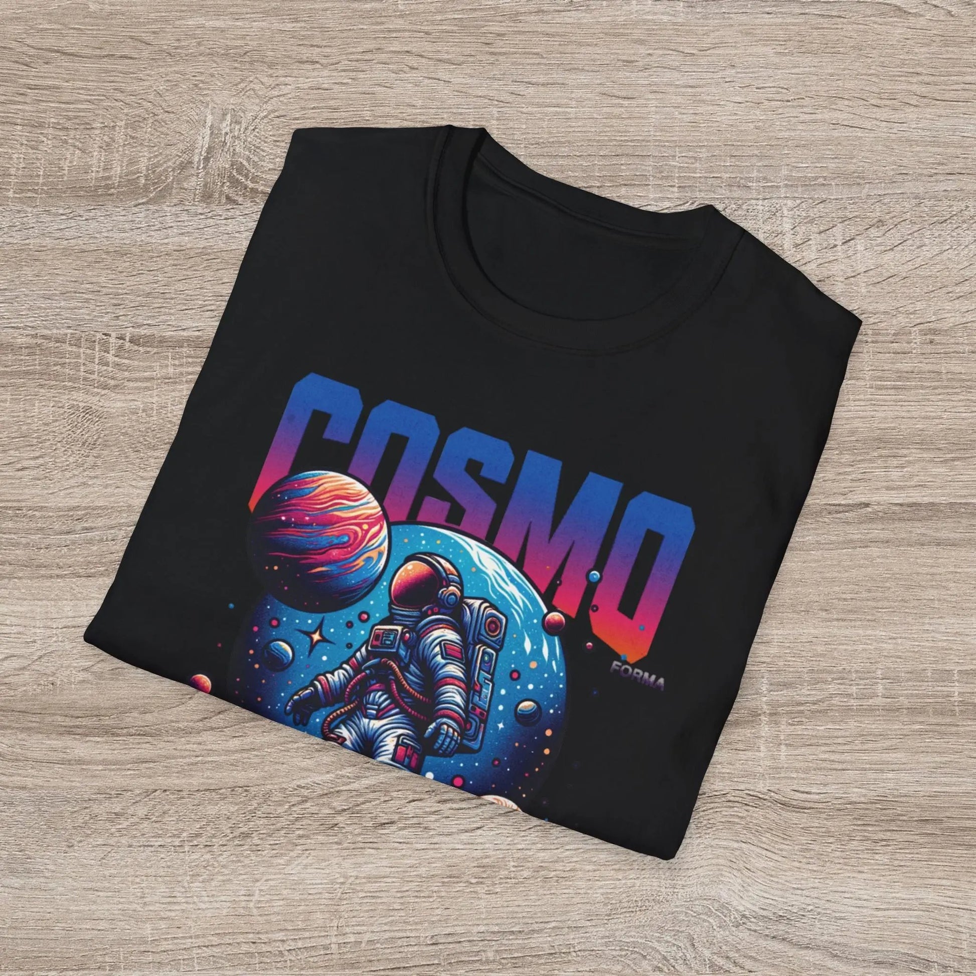 Cosmo Explorer Unisex T-Shirt | Space Graphic Tee | Retro Astronaut Streetwear by CosmoForma Printify