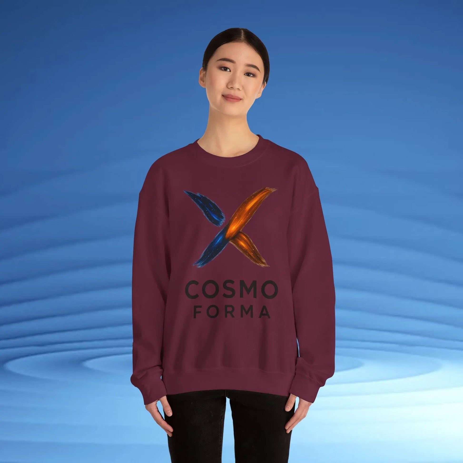 Cosmo Forma Unisex Crewneck Sweatshirt  | Minimal Streetwear Sweatshirt | Modern Space-Inspired Design Printify