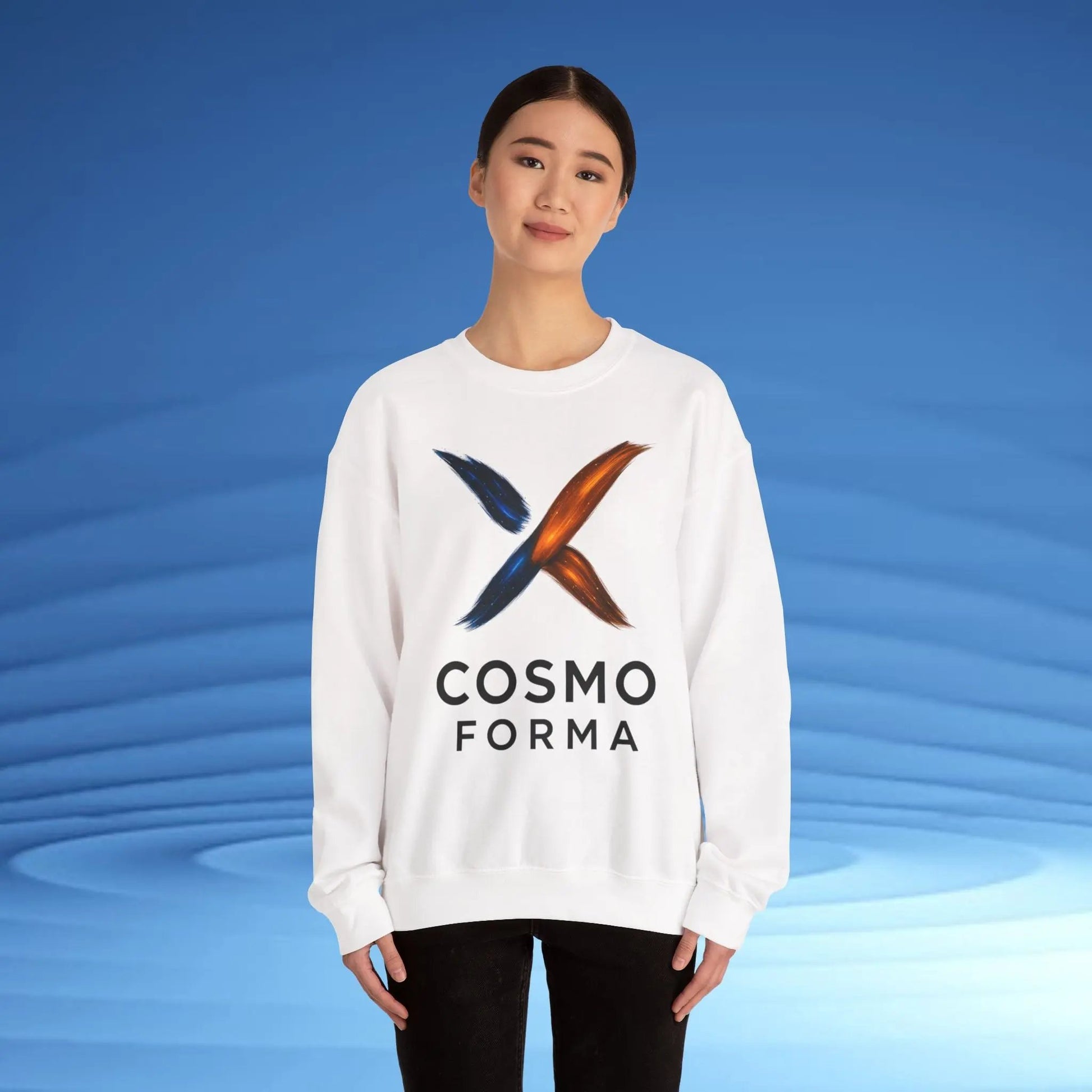 Cosmo Forma Unisex Crewneck Sweatshirt  | Minimal Streetwear Sweatshirt | Modern Space-Inspired Design Printify
