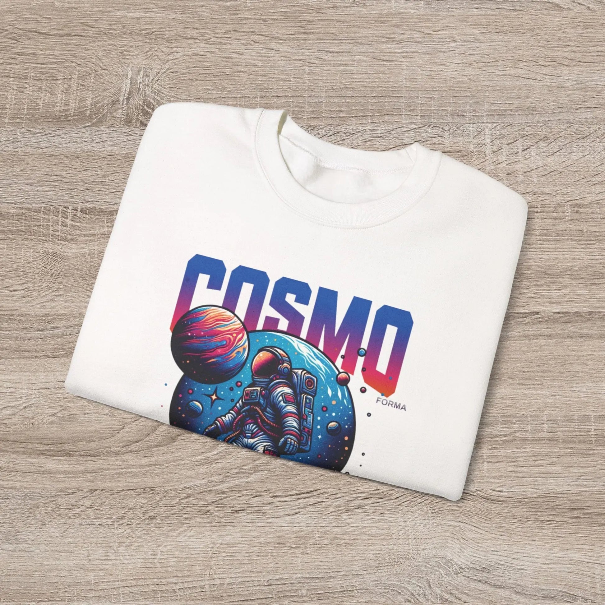 Cosmo Explorer Sweatshirt | Astronaut Graphic Crewneck by Cosmo Forma Printify