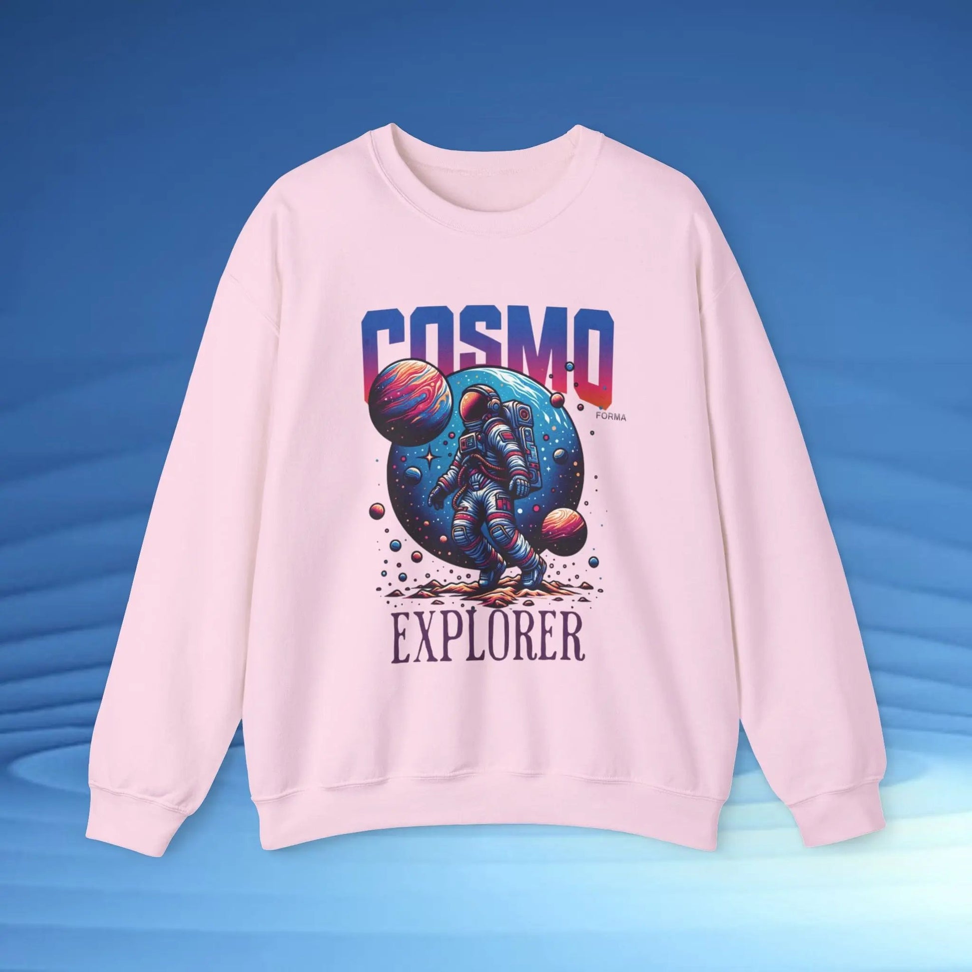 Cosmo Explorer Sweatshirt | Astronaut Graphic Crewneck by Cosmo Forma Printify