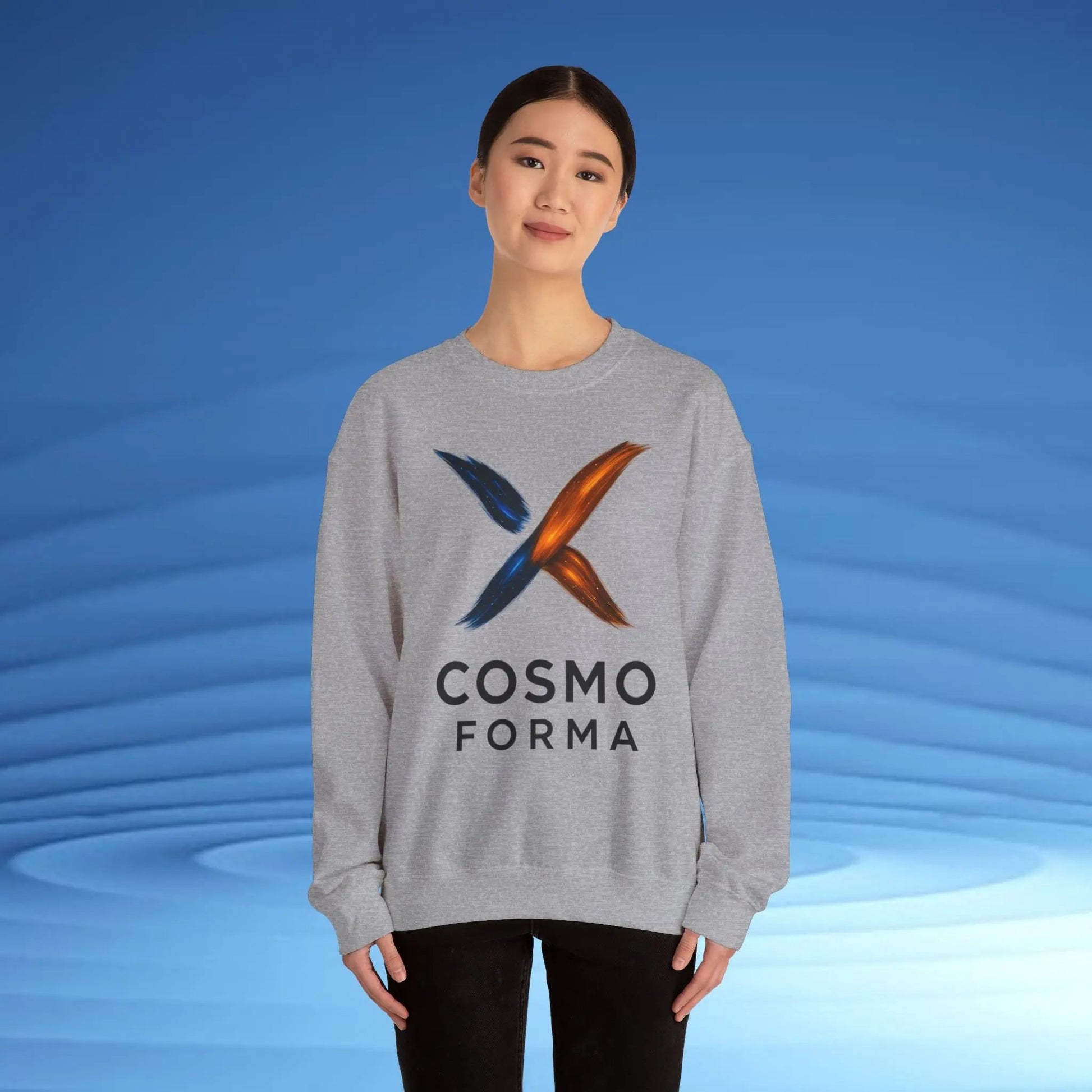 Cosmo Forma Unisex Crewneck Sweatshirt  | Minimal Streetwear Sweatshirt | Modern Space-Inspired Design Printify