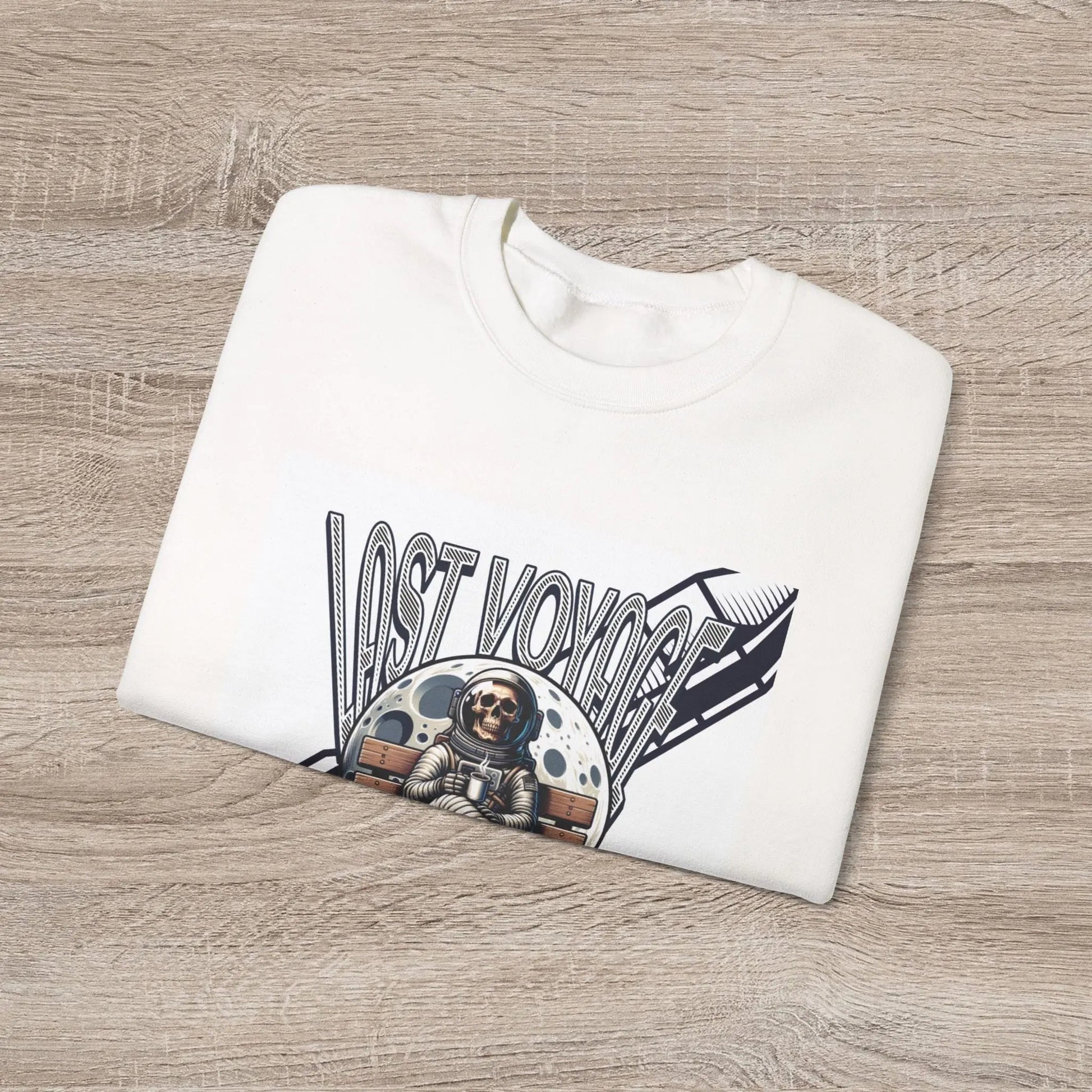 Last Voyage Vintage-Inspired Graphic Sweatshirt | Retro Space Crewneck by Cosmo Forma Printify