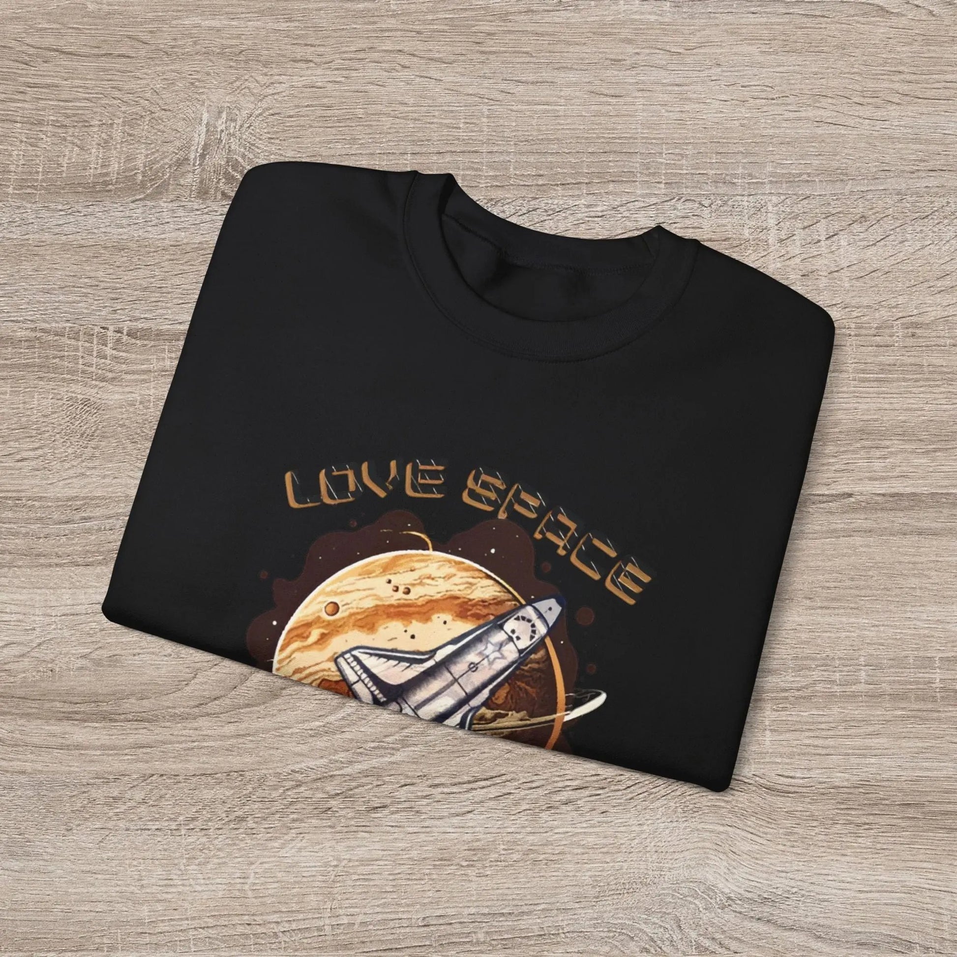 Space Lover Sweatshirt | Retro Space Shuttle Crewneck by Cosmo Forma Printify