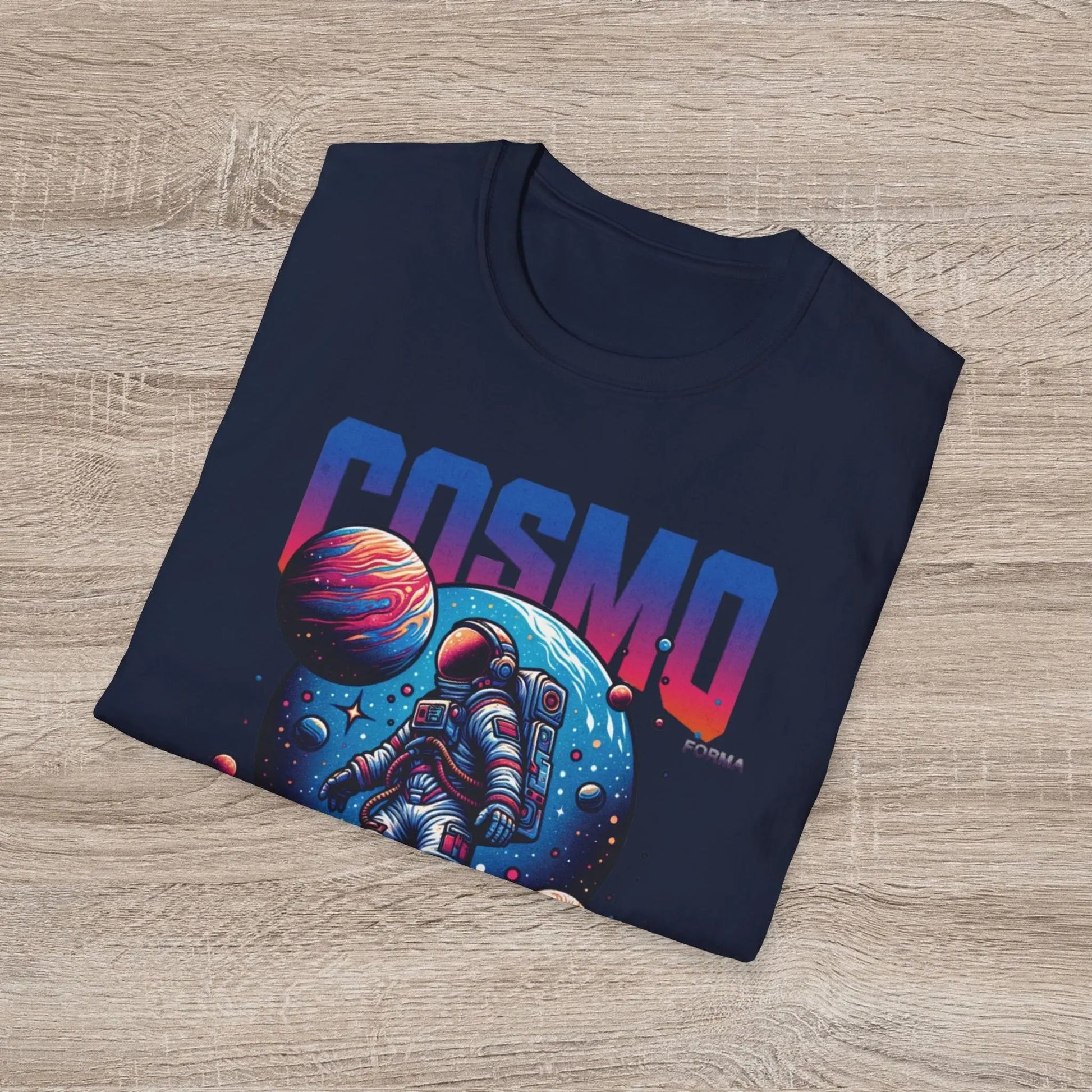 Cosmo Explorer Unisex T-Shirt | Space Graphic Tee | Retro Astronaut Streetwear by CosmoForma Printify