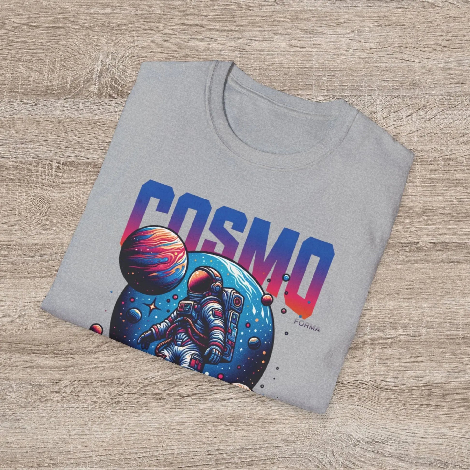 Cosmo Explorer Unisex T-Shirt | Space Graphic Tee | Retro Astronaut Streetwear by CosmoForma Printify