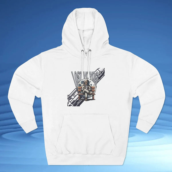 Last Voyage Fleece Hoodie | Vintage Astronaut Graphic Pullover by Cosmo Forma Printify